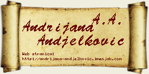 Andrijana Anđelković vizit kartica